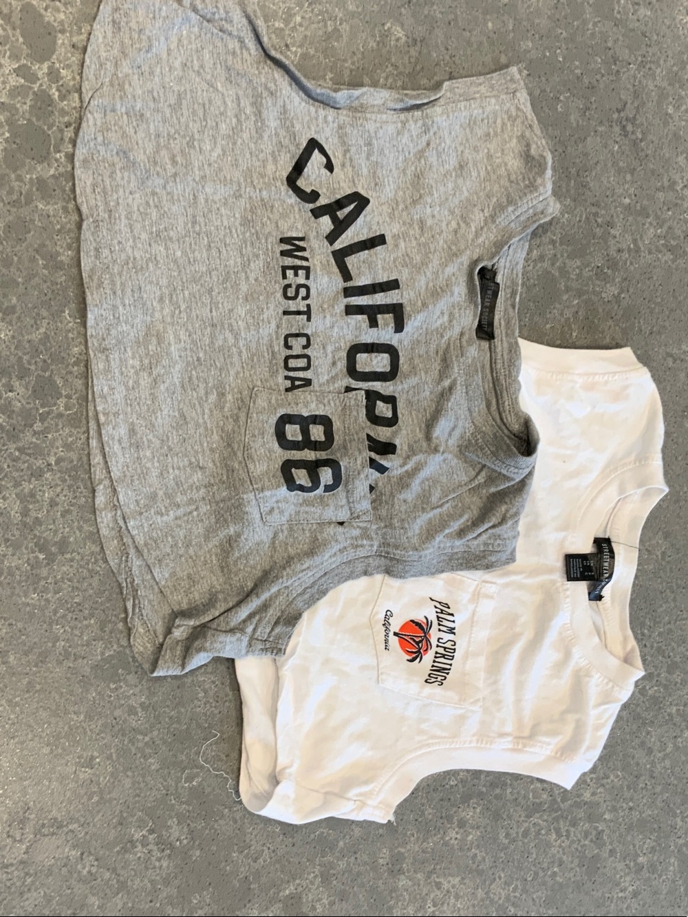 Streetwear Society Kids Muscle Tee Set - Grey & White with Orange Accent